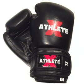 Athlete-X Boxing Gloves Leather Black / Black