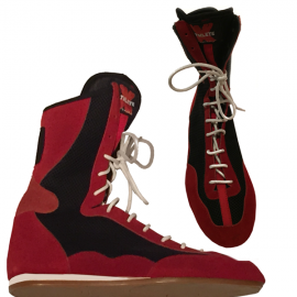 Athlete-X Boxing Boots Suede Leather *Red/Black Mesh