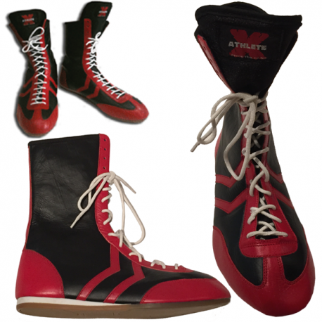 Athlete-X Boxing Boots Leather *Red/Black - ATHLETE-X Superstore